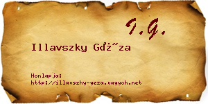 Illavszky Géza névjegykártya