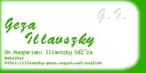 geza illavszky business card